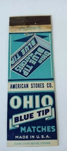 Ohio Blue Tip Matches Matchcover Lot 598 - Picture 1 of 1
