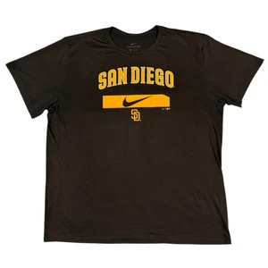 The Nike Tee Men's San Diego Padres Dri-Fit T-Shirt in Brown Size XXL - Picture 1 of 5