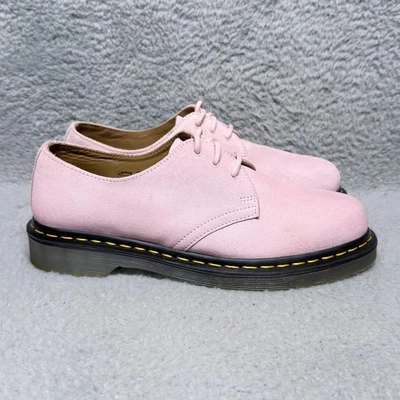 Dr. Martens 1461 Iced Mens Size 8 Oxford Shoes Pink Suede Cork Insole - Image 1 of 4