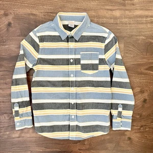 Gymboree Long Sleeve Button-Up Shirt Multicolored Striped Boy’s Size M (7-8) - Picture 1 of 5
