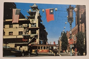 Cartolina d'epoca usata Chinatown California di San Francisco CA XL9 - Foto 1 di 2