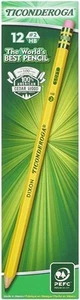 Ticonderoga Wood-Cased Pencils, Pre-Sharpened, 2 HB Soft, Yellow, 12 Count - Picture 1 of 7