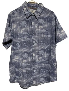 Margaritaville Herren blaues Hawaiihemd Large Aloha Island Baumwollmischung - Bild 1 von 9