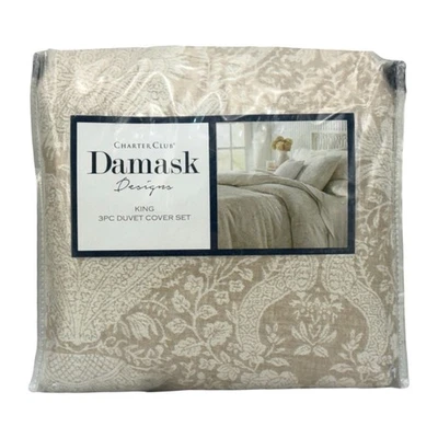 Charter Club Damask Designs Chenille Jacquard KING Duvet & 2 Shams Set - $540 - Image 1 of 4