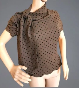 ROJO VALENTINO - ELEGANTE BLUSA LUNARES Talla 44/8 - Pequeña - Imagen 1 de 4