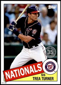 Trea Turner 2020 Topps 1985 35th Anniversary Series 2 5x7 #85TB-50 /49 Nationals