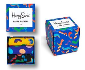Happy Socks - 3er Pack Gift Box, Geschenkbox - Happy Birthday, Geburtstag - bunt