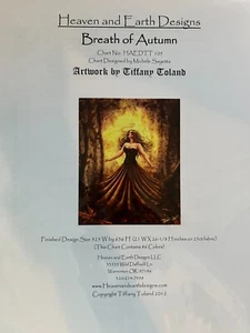 RARE OOP "Breath of Autumn" Heaven and Earth Designs Cross Stitch Chart - Picture 1 of 1