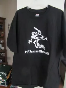 Military Themed T-Shirt 100% Cotton Pre-Washed, 11TH Panzer Division Size XL,2XL - Picture 1 of 2