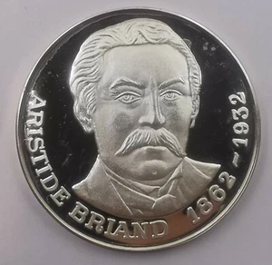 Unión Europea EUROPA 1981 Corona Thaler Plata Aristide Briand - Imagen 1 de 2