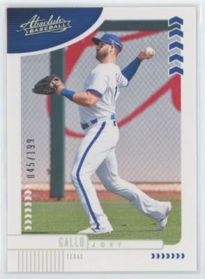 2020 Panini Absolute Silver Joey Gallo 045/199 Texas Rangers - Image 1 of 2