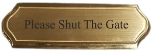 Placa de puerta de latón sólido rectangular premium grabada personalizada 150X50MM - Imagen 1 de 1