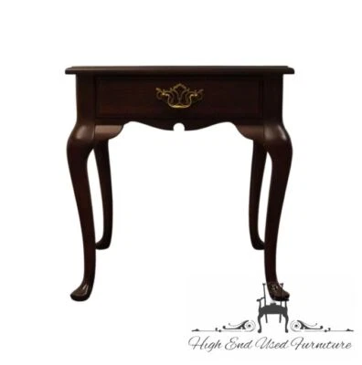 BASSETT FURNITURE Solid Cherry Traditional Style 21" Accent End Table 6065-0665 - Image 1 of 4