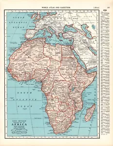 1943 Vintage Africa Map Antique Atlas Map of Africa Gallery Wall Decor 2244 - Picture 1 of 3