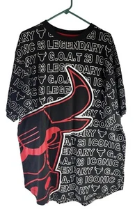 Rare Chicago Bulls Michael Jordan All Over Print Legendary Status T-Shirt 2XL - Picture 1 of 4