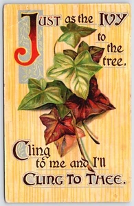 Postcard Just As the Ivy to the Tree Cling to Me and I’ll Cling to Thee Silvered - Imagen 1 de 2