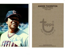 1980 ANDRE THORNTON TOPPS BASEBALL LARGE CARD 5 x 7 CLEVELAND INDIANS 43 of 60  - Picture 1 of 1