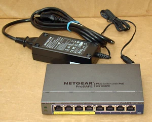 Conmutador Netgear Plus con PoE ProSafe GS108PE 8 puertos Gigabit 4 puertos PoE - Imagen 1 de 3