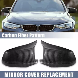 For 2011-13 BMW F10 F11 5Series M5 Carbon Fiber Style Door Rearview Mirror Cover - Foto 1 di 11