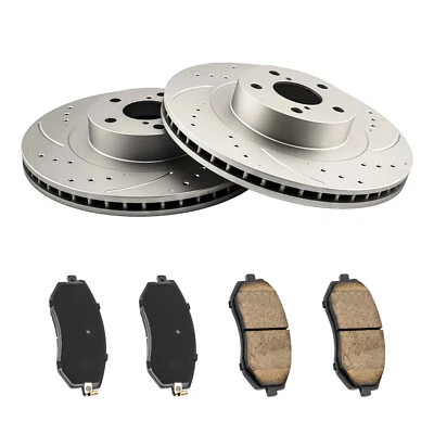 Front Brake Rotors Brake Pads Fit For Subaru Impreza Legacy Forester Saab 9-2x - Изображение 1 из 4