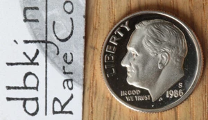 1986 S Proof Roosevelt Dime - Picture 1 of 5