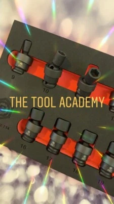 Britool Marque of Skill 9mm - 22mm Flexi UJ Socket Set in Foam - Image 1 of 4