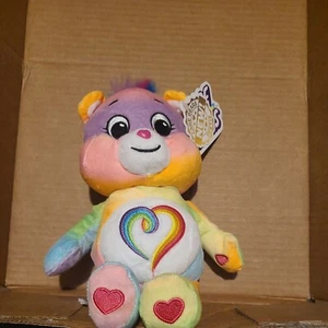 NWT Care Bears Togetherness Bear 9'' Plush Toy NEW Bestie soft rainbow - Picture 1 of 3