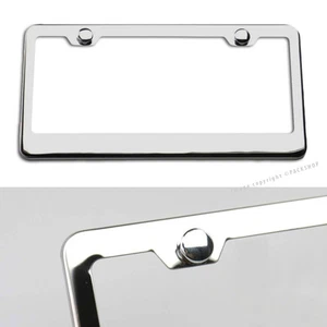 For GMC Honda Hyundai Chrome Mirror Stainless Steel License Plate Holder Frame - Picture 1 of 9