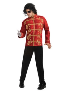 Adult Licensed Michael Jackson Military Jacket Red or Black Costume - Picture 1 of 5