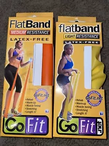 2 GoFit Resistance Flat Bands - Medium And Light - Picture 1 of 2