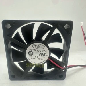 1 PCS  T&T  Fan  6015L12C ND5  DC12V 0.15A 6CM 6015  2 wire cooling fan - Picture 1 of 3