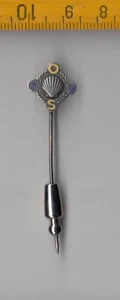 Vintage very rare Silver SHELL RVOS oil fuel petrol station Logo stick pin - Picture 1 of 2