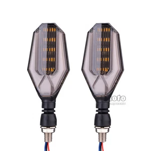 12V Motorcycle LED Turn Signal Amber Red Light Runing Blinker Lamp Universal - Imagen 1 de 12