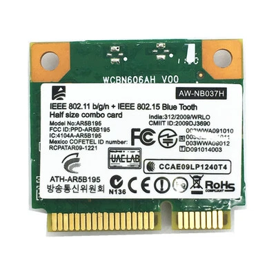 Atheros AR5B195 AW-NB037H MINI PCI-E  Wifi 150Mbps + BT 3.0 Card for Hackintosh - Image 1 of 4