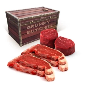 6-teiliges Probenehmer-Set, 2 große Filet-Mignons, 4 New York Strip Steaks Prime - Bild 1 von 10
