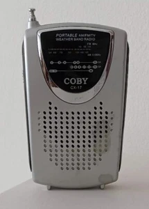 COBY CX-17 PORTABLE AM/FM TV WEATHER BAND RADIO ANTENNA TESTED WORKS USER GUIDE - Picture 1 of 6
