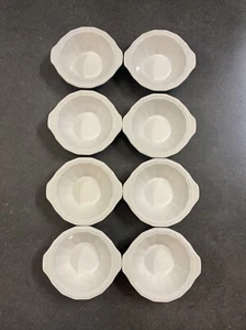 8 Homer Laughlin Dover Colonial White Bowls Handled - Picture 1 of 18