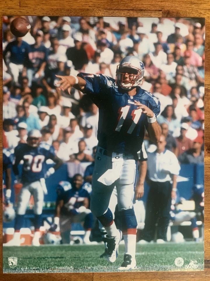 Drew Bledsoe No. Foto a color de 11 New England Patriots de fútbol 8x10 Foto 1 de 1