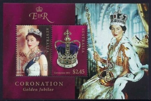 2003 Australia SG# 2303 QEII Coronation Golden Jubilee CTO mini sheet mint MUH - Imagen 1 de 1
