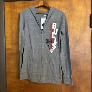 Adidas Womens NBA Chicago Bulls Full Zip Hooded Shirt NWT S - Picture 1 of 3