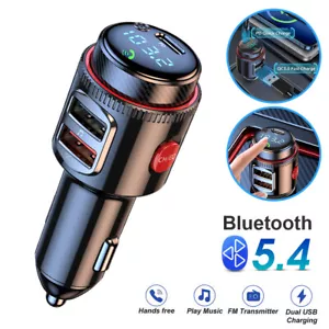 Bluetooth Auto FM Transmitter Radio Musik Adapter PD QC3.0 Zigarettenanzünder - Bild 1 von 24