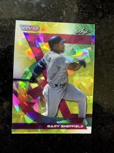 2024 Leaf Vivid Baseball Gary Sheffield Crystal Yellow /10 SP #23 - Picture 1 of 2