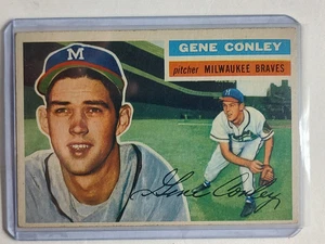 1956 Topps Gene Conley (Milwaukee Braves) #17 niedrige Qualität - Bild 1 von 2