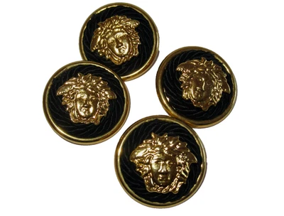 GIANNI VERSACE VINTAGE MEDUSA KNÖPFE.VINTAGE 90er Jahre. SET 4 X 33 MM. NEUWARE - Bild 1 von 4