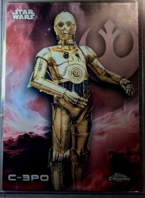 C-3PO ⭐ 2025 Topps Chrome Star Wars #13 Red Card A New Hope DROID ROBOT CLASSIC  - Image 1 of 4