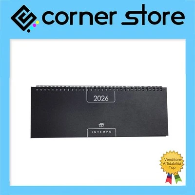 Intempo - Alfa Planning Agenda Settimanale Verticale  2026 Economica 30x10-Nero - Immagine 1 di 2