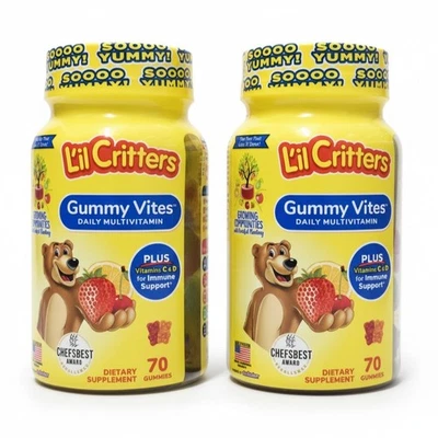 Lil Critters - Multivitamínico diario Gummy Vites para niños, 70 gomitas (2 botellas) Foto 1 de 4