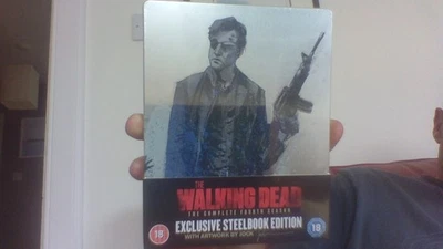 WALKING DEAD : THE COMPLETE FOURTH SEASON - UK BLU RAY STEELBOOK - NEW/SEALED - Image 1 of 2