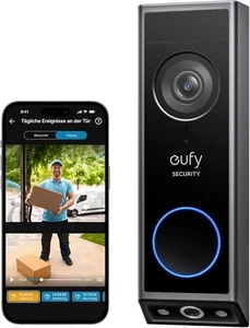 Eufy T8214 Security Video Timbre Negro Cámara con Detección de Paquetes - Imagen 1 de 6