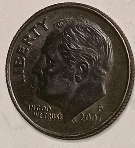 2007 P-silver blue Penny Error Coin Just For You ❤️ A Collectors Dream - Picture 1 of 9